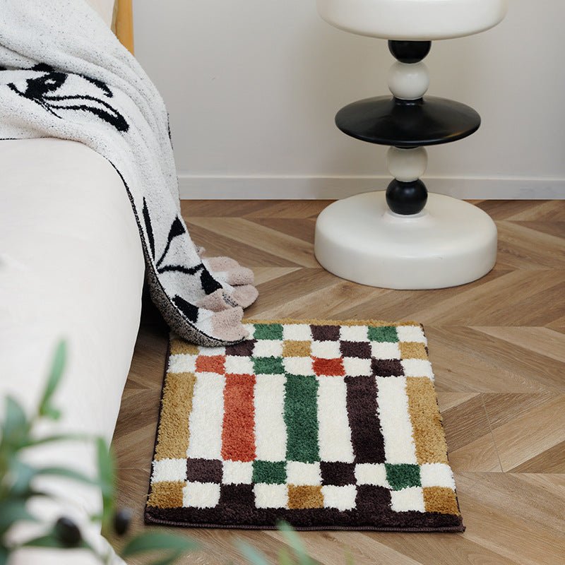 Vibrant Checkered Revival Bath Mat