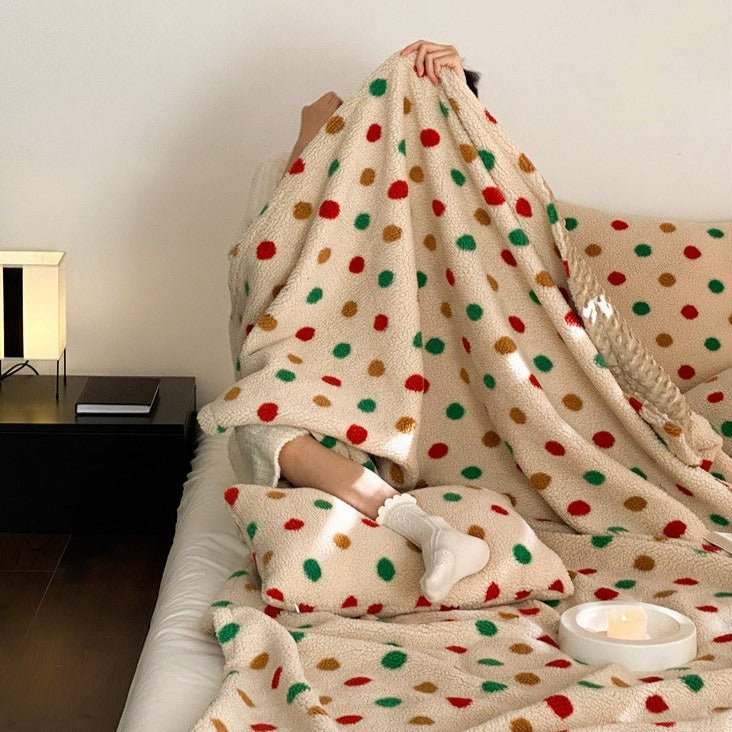 Vibrant Polka Blanket