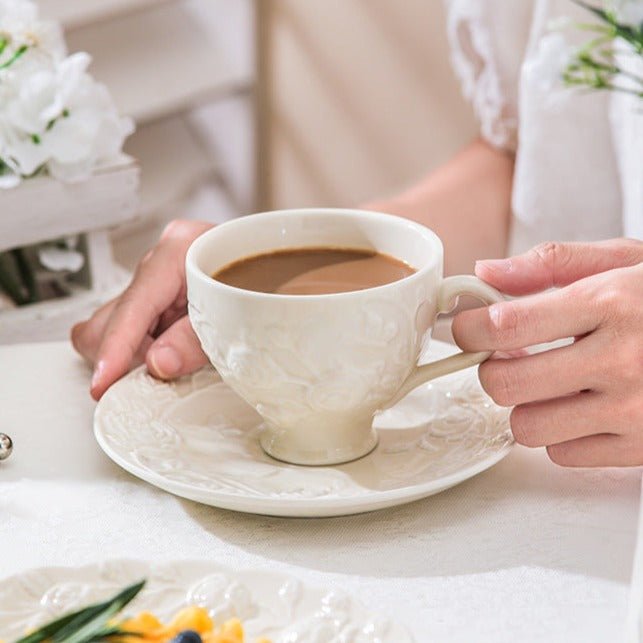 Vintage Brew Tea Cup and Pot