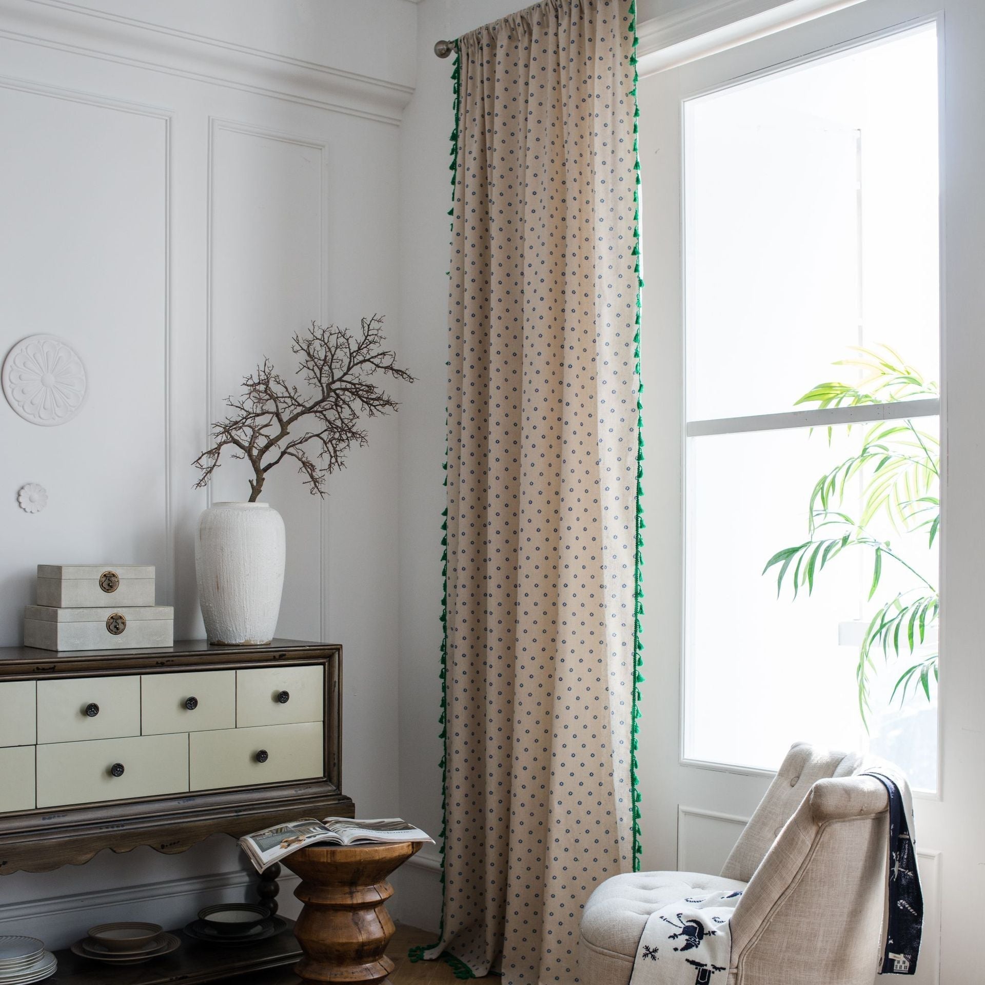 Vintage Flowers Curtain