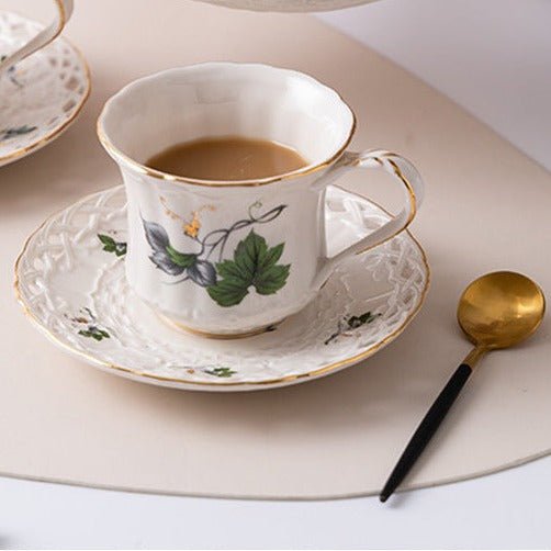 Vintage Garden Teacup & Pot