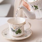 Vintage Garden Teacup & Pot
