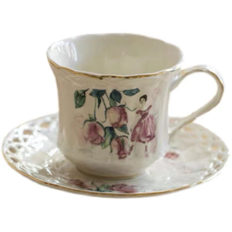 Vintage Garden Teacup & Pot