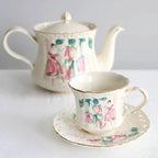 Vintage Garden Teacup & Pot