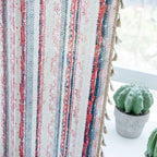 Vintage Red Boho Tassel Curtain