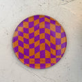 Wavy Checkerboard Acrylic Coaster