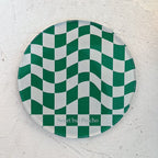 Wavy Checkerboard Acrylic Coaster