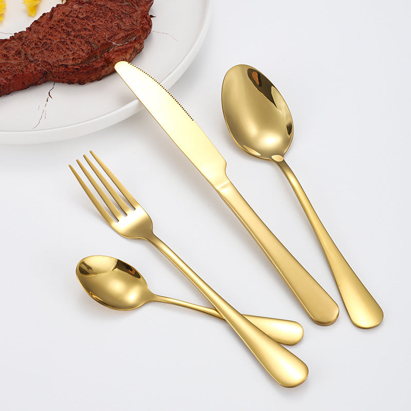 Abu Dhabi Gold Luxury Stainless Steel Cutlery Set