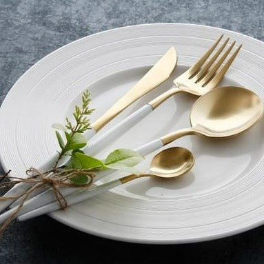 White Dipped Cutlery Set