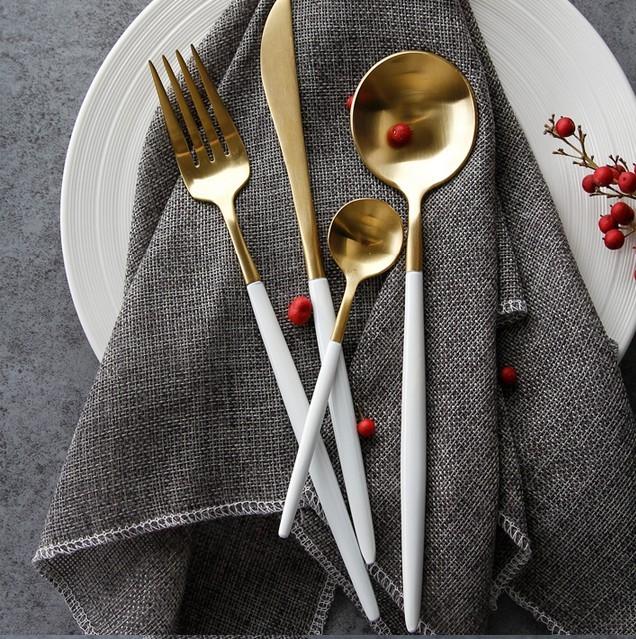 White Dipped Cutlery Set