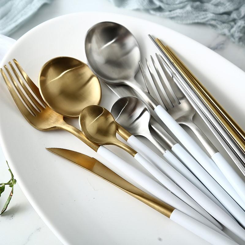 White Dipped Cutlery Set