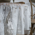White Lace Embroidered Table Cloth