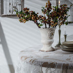 White Lace Embroidered Table Cloth