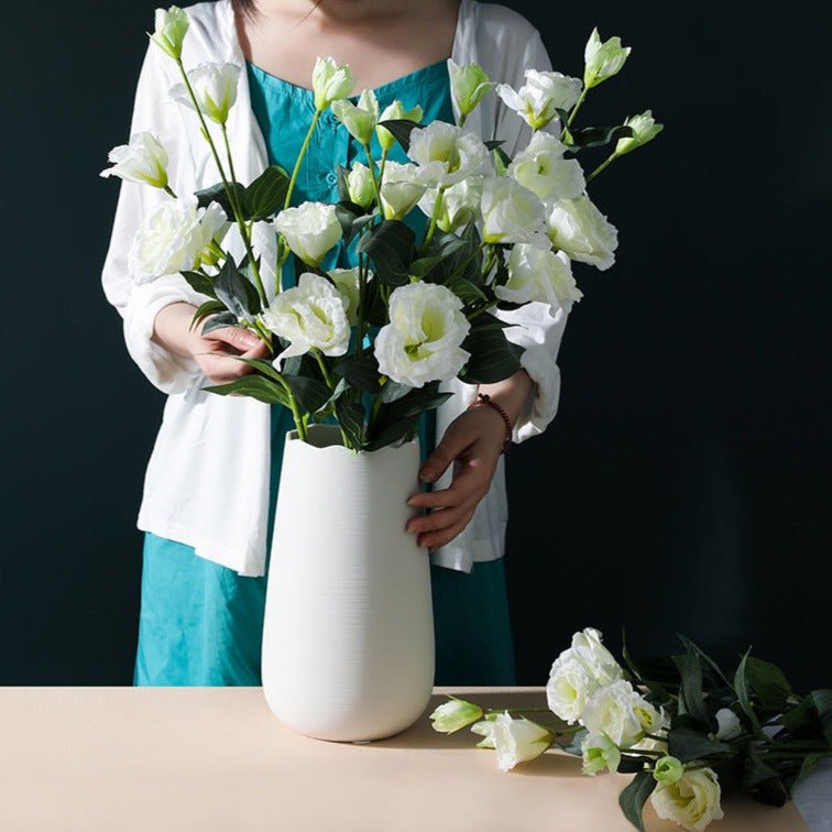 White Lisianthus Faux Flower