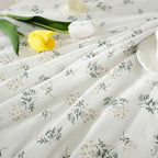 White Wildflower Round Table Cloth