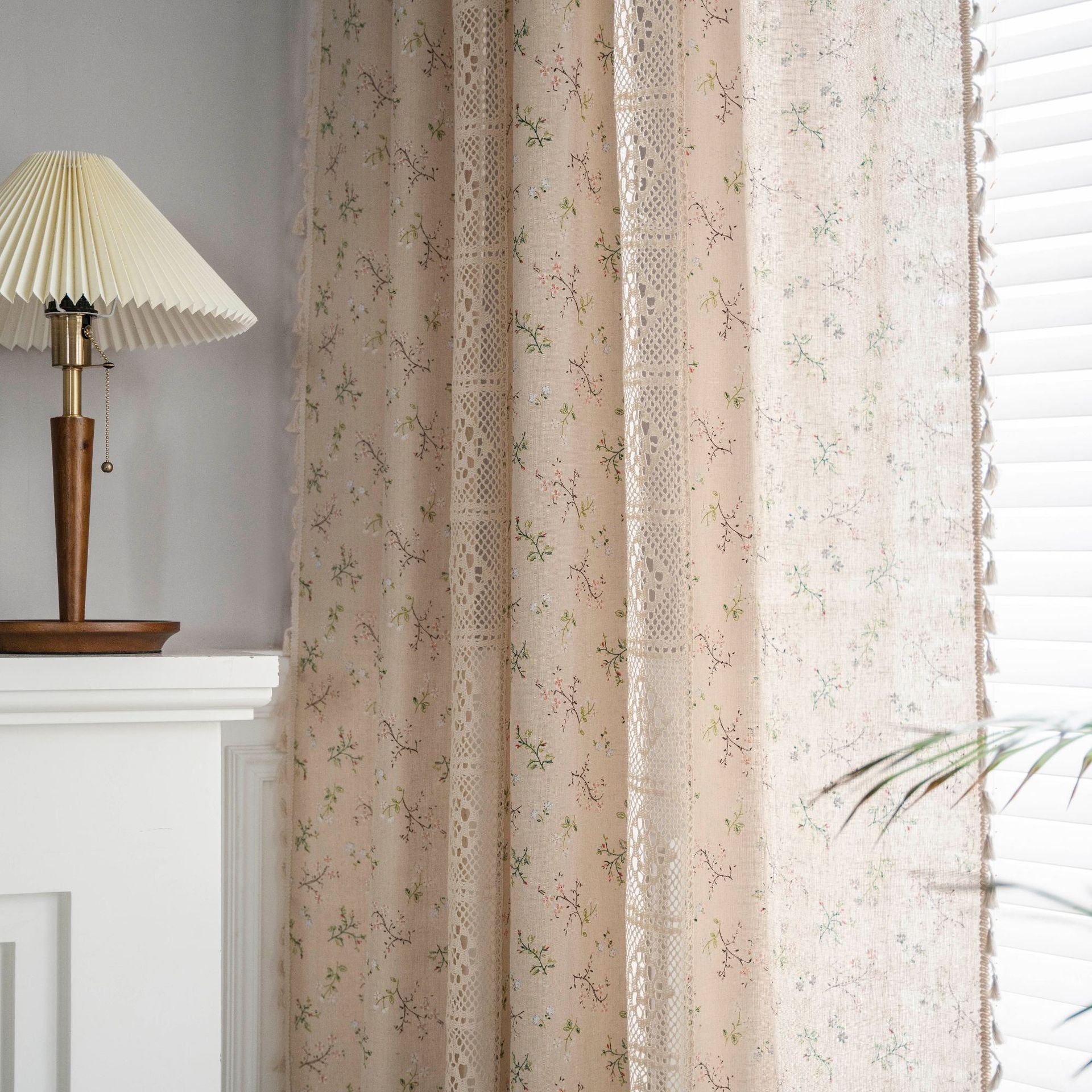 Wild Floral Lace Curtain