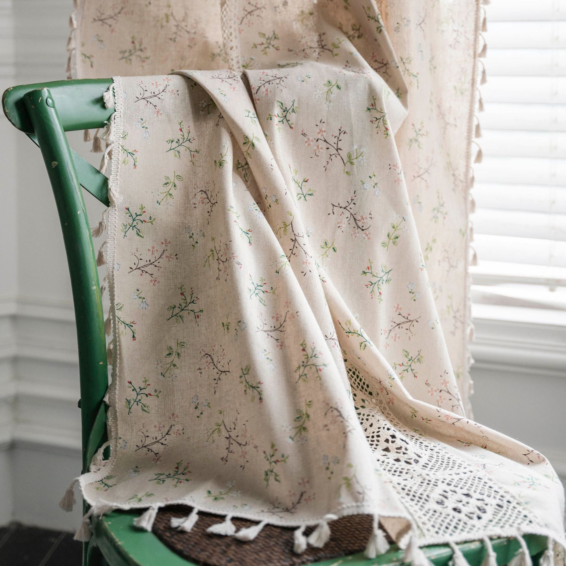 Wild Floral Lace Curtain