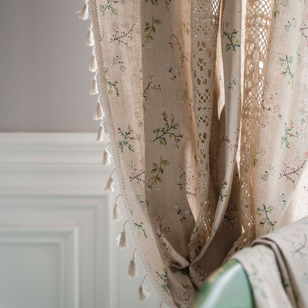Wild Floral Lace Curtain