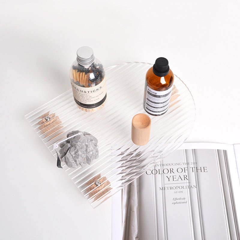 Wind Wooden Feet Acrylic Corrugated Tray