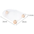 Wind Wooden Feet Acrylic Corrugated Tray