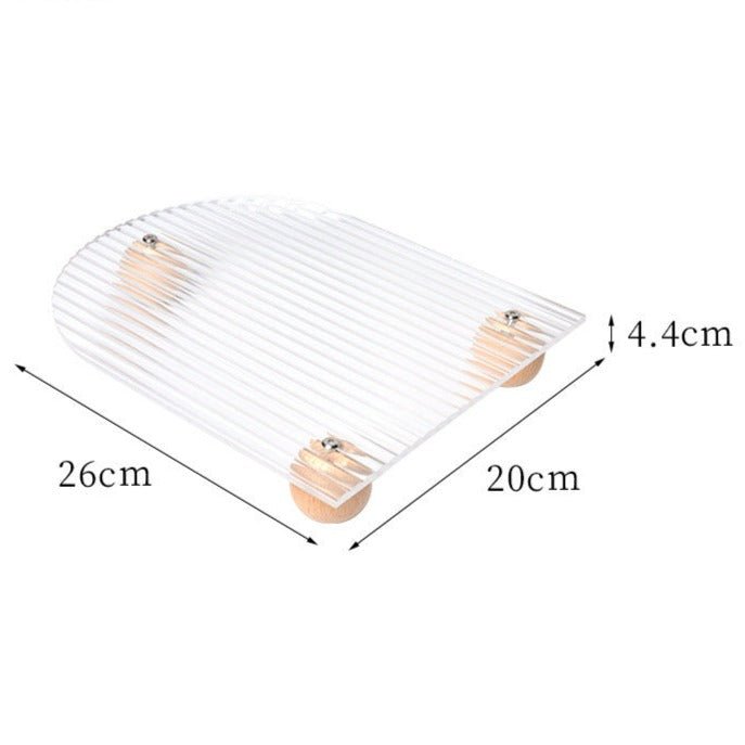 Wind Wooden Feet Acrylic Corrugated Tray