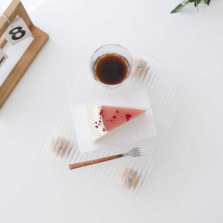 Wind Wooden Feet Acrylic Corrugated Tray
