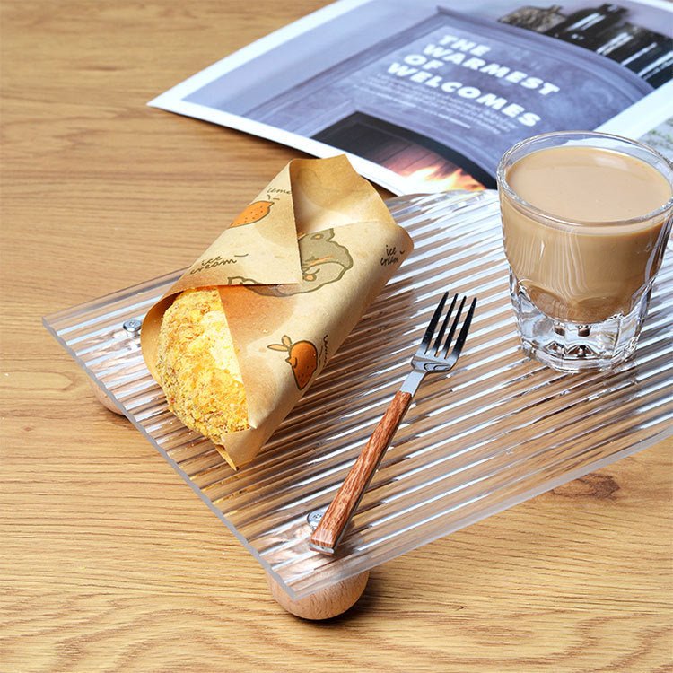 Wind Wooden Feet Acrylic Corrugated Tray