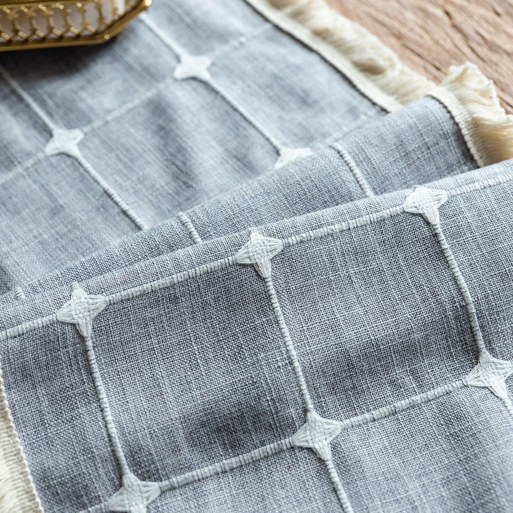 Woven Fringe Square Table Runner
