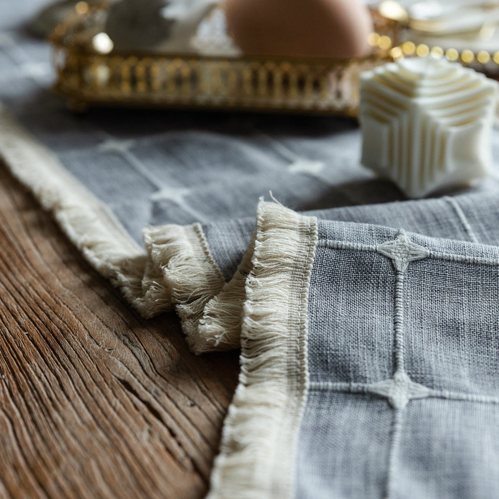 Woven Fringe Square Table Runner