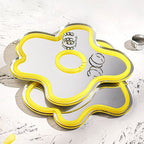 Yellow Flower Mirror Acrylic Coasters