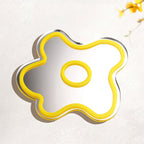 Yellow Flower Mirror Acrylic Coasters